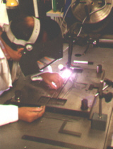 Recharge of weld on a matrix